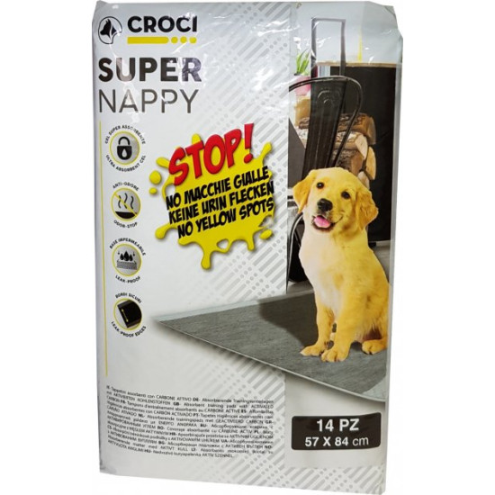 Croci Super Nappy - пелёнки с активированным углём, 84*57 см