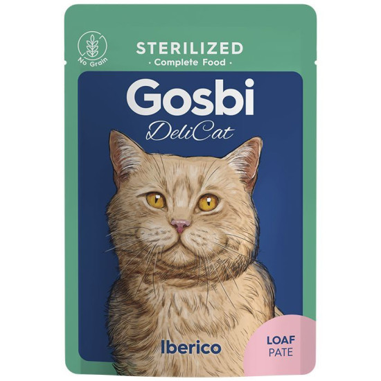 Gosbi DeliCat (Госбі Делікет) - консервований корм для стерилізованих котів, зі свининою, паштет