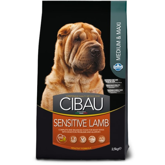 Farmina Cibau Sensitive Adult Medium & Maxi Lamb (Фарміна) - дорослі собаки середніх та великих порід з чутливим травленням , з ягням