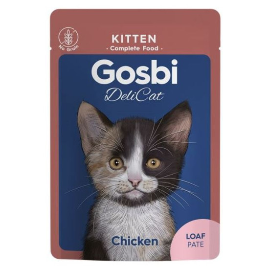 Gosbi DeliCat (Госби Деликет) - консервированный корм для котят, с курицей, паштет