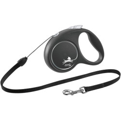 Flexi Black Design (Флекси Блек Дизайн) - поводок-рулетка с тросом, черная