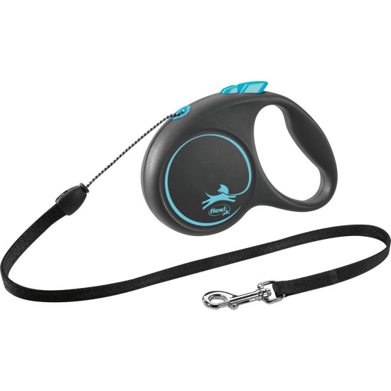 Flexi Black Design (Флексі Блек Дизайн) - повідець-рулетка зі тросом, синя