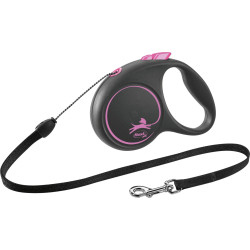 Flexi Black Design (Флекси Блек Дизайн) - поводок-рулетка с тросом, розовая