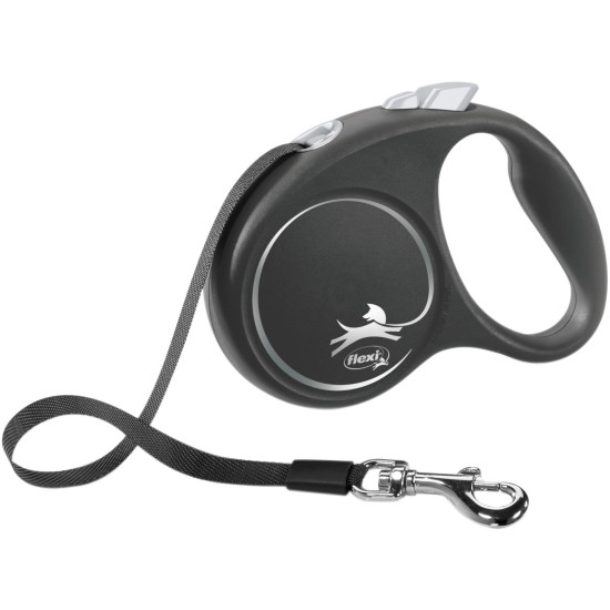 Flexi Black Design (Флексі Блек Дизайн) - повідець-рулетка зі стрічкою, чорна