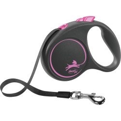 Flexi Black Design (Флекси Блек Дизайн) - поводок-рулетка с лентой, розовая