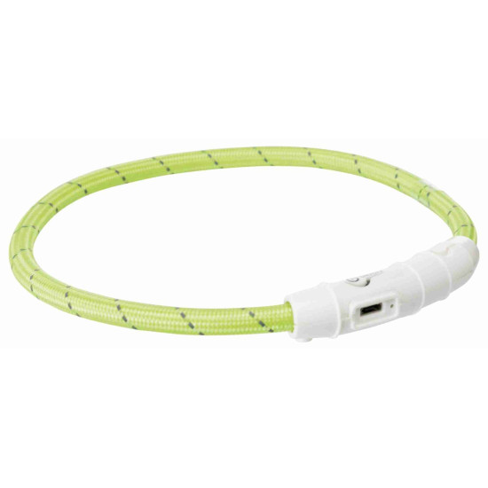 Trixie Flash Light Ring USB - светящийся ошейник, зелёный