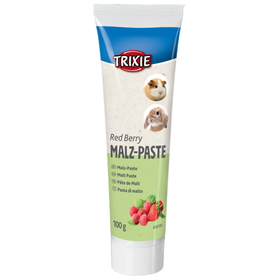 Trixie Malt Paste Red Berry - шерстевыводящая паста для грызунов со вкусом красных ягод