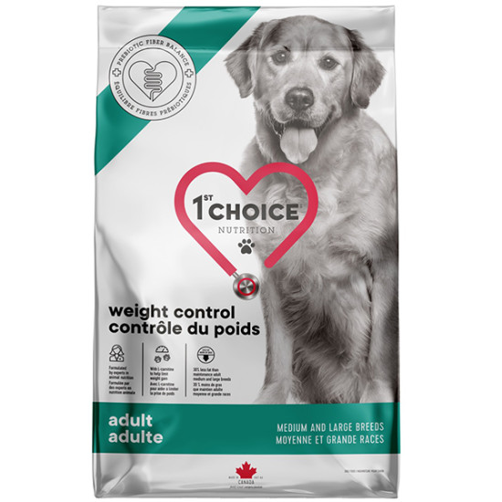 1st Choice Adult Weight Control Medium and Large - дорослі собаки, схильні до зайвої ваги, з куркою