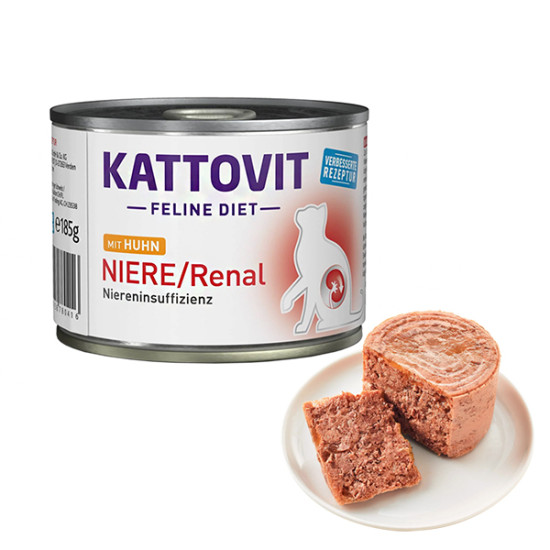 Kattovit Veterinary Renal (Каттовіт Ренал) - консервована дієта для котів при хворобах нирок, з куркою