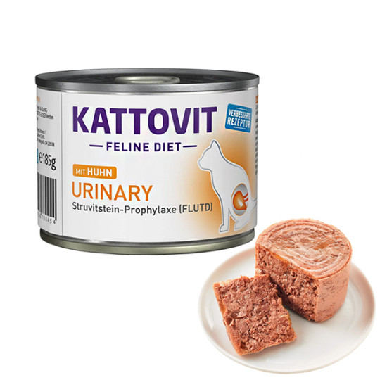 Kattovit Veterinary Urinary (Каттовіт Урінарі) - консервована дієта для котів при хворобах нижніх відділів сечовивідних шляхів, з куркою