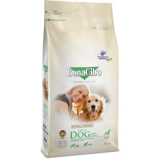 BonaCibo Adult Dog Lamb & Rice (Бонасибо Ламб Райс) - взрослые собаки с чувствительным пищеварением, с ягнёнком
