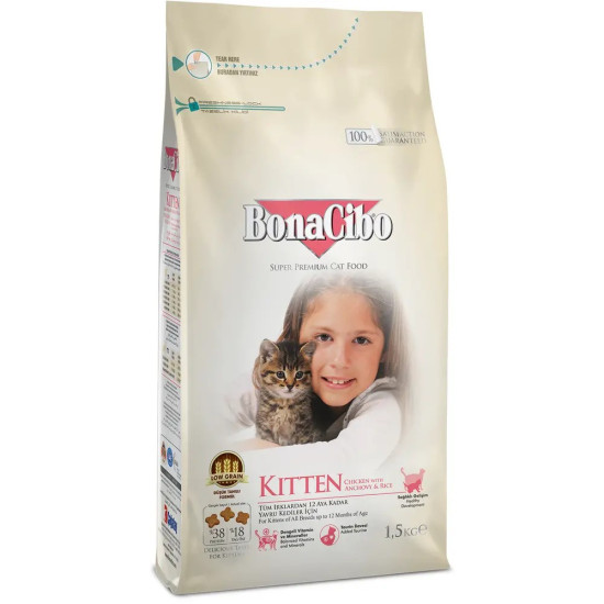 BonaCibo Kitten (Бонасібо) - кошенята, з куркою та анчоусами