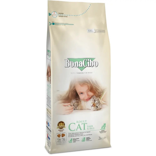 BonaCibo Adult Cat Lamb & Rice (Бонасібо) - дорослі коти, з ягням