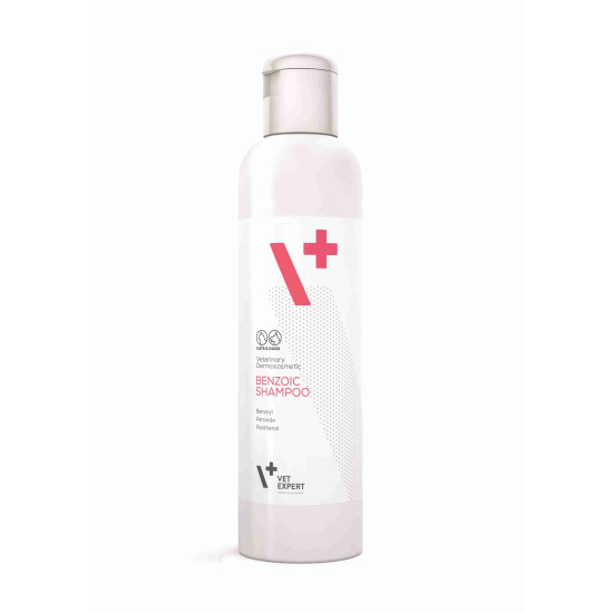 VetExpert Benzoic Shampoo - шампунь для кошек и собак с жирной кожей