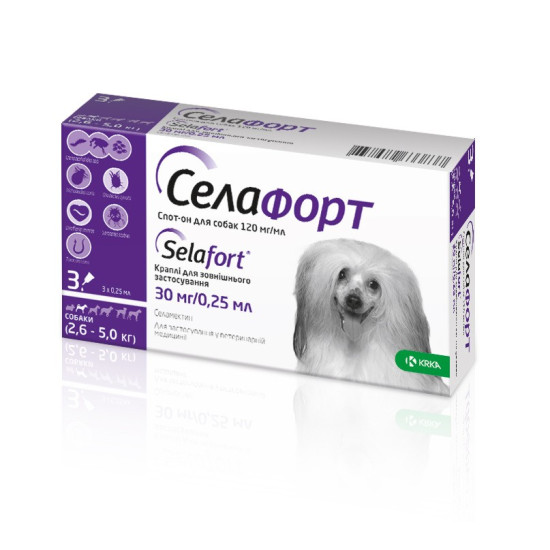 Selafort (Сєлафорт) - комплексні краплі від бліх і гельмінтів для собак