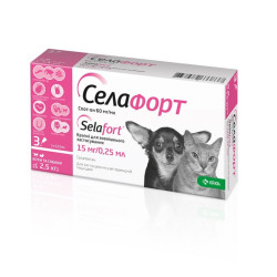 Selafort (Селафорт) - комплексные капли от блох и гельминтов для собак