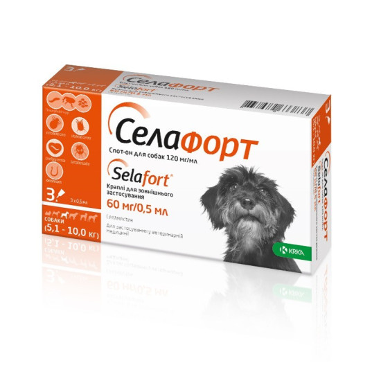 Selafort (Сєлафорт) - комплексні краплі від бліх і гельмінтів для собак