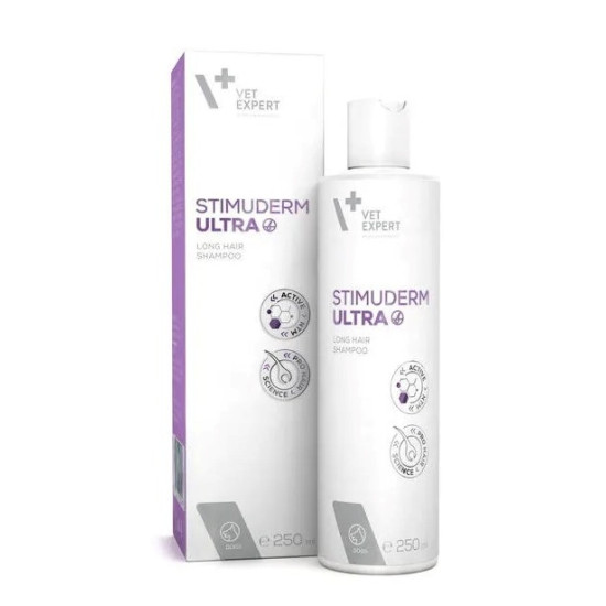 VetExpert Stimuderm Ultra Long Hair Shampoo - шампунь для собак с длинной шерстью, склонной к выпадению