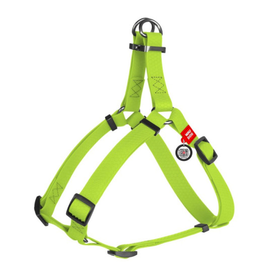 Collar Waudog Waterproof - шлея для собак водостойкая, с QR-паспортом, металлическая пряжка-фастекс, зелёная