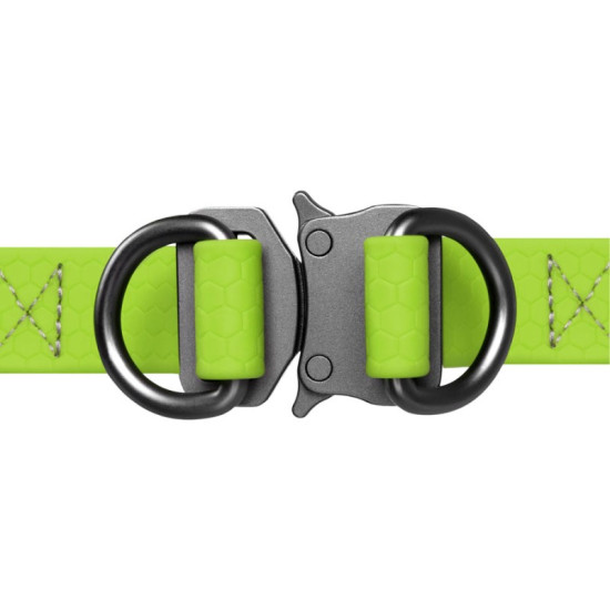 Collar Waudog Waterproof - шлея для собак водостойкая, с QR-паспортом, металлическая пряжка-фастекс, зелёная
