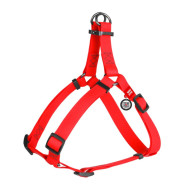 Collar Waudog Waterproof - шлея для собак водостійка, з QR-паспортом, металева пряжка-фастекс, червона