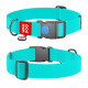 Collar Waudog Waterproof - нашийник для собак водостійкий з QR паспортом, світиться у темряві, пластиковий фастекс, бірюзовий