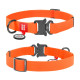 Collar Waudog Waterproof - ошейник для собак водостойкий с QR паспортом, металлическая пряжка-фастекс, оранжевый