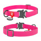 Collar Waudog Waterproof - ошейник для собак водостойкий с QR паспортом, металлическая пряжка-фастекс, розовый