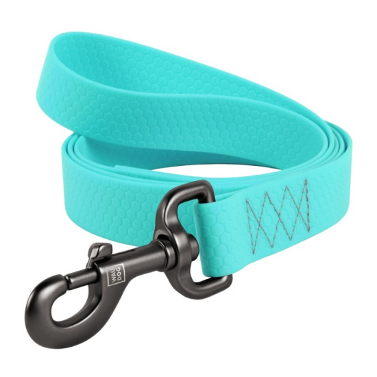 Collar Waudog Waterproof - повідець для собак водостійкий, світиться у темряві, бірюзовий