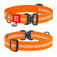 Collar Waudog Waterproof - ошейник для собак водостойкий с QR паспортом, металлическая пряжка-фастекс, светоотражающий, оранжевый