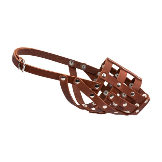 Collar - намордник для собак шкіряний м'який, для доберманів, самок вівчарок і далматинцев, обхват морди 26 см, довжина 11 см