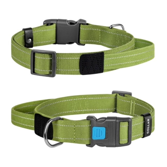 Collar - ошейник для собак с ручкой хлопковая тесьма брезент, пластиковый фастекс