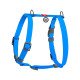 Collar Waudog Waterproof - шлея для собак анатомическая Н-подобная водостойкая, с QR-паспортом, пластиковая пряжка-фастекс, голубая
