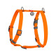 Collar Waudog Waterproof - шлея для собак анатомическая Н-подобная водостойкая, с QR-паспортом, пластиковая пряжка-фастекс, оранжевая