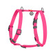 Collar Waudog Waterproof - шлея для собак анатомічна Н-подібна водостійка, з QR-паспортом, пластикова пряжка-фастекс, рожева