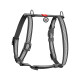 Collar Waudog Waterproof - шлея для собак анатомічна Н-подібна водостійка світловідбиваюча, з QR-паспортом, пластикова пряжка-фастекс, чорна