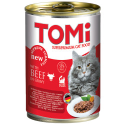 Tomi - консервированный корм для кошек, с говядиной, кусочки в соусе
