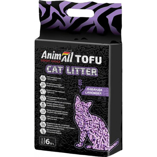 AnimAll Tofu (Энимал Тофу) - соевый наполнитель с ароматом лаванды