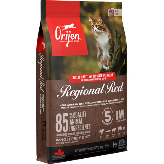 Orijen Regional Red Cat (Оріджен) - коти всіх вікових груп, з яловичиною, сардиною та дичиною