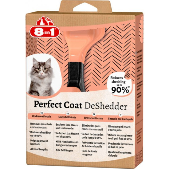 8in1 Perfect Coat DeShedder - дешеддер для вычёсывания котов, 4,5 см