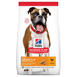 Hill's Canine Adult Light Chicken Medium - дорослі собаки середніх порід, схильні до зайвої ваги, з куркою