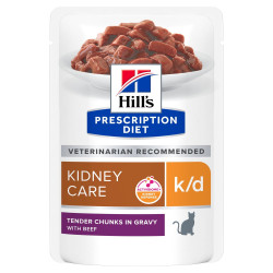 Hill's Feline k/d with Beef (Хиллс) - консервированная диета для кошек при заболевании почек, с говядиной