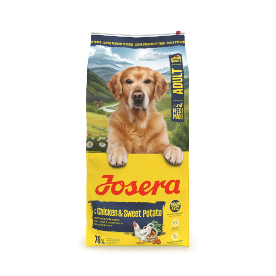 Josera Chicken & Sweet Potato - взрослые активные собаки, с курицей
