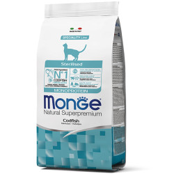 Monge Cat Natural Superpremium Monoprotein Sterilised Codfish (Монж Натурал) - дорослі стерилізовані коти, з тріскою
