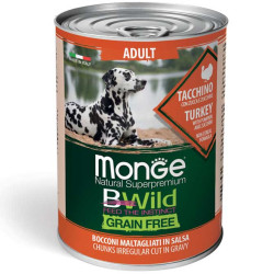 Monge BWild Grain Free Wet Turkey Adult (Монж БіВайлд) - консервований корм для собак, з індичкою