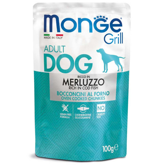 Monge Grill Dog Cod fish (Монж Гріл) - консервований корм для собак, з тріскою