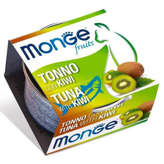 Monge Cat Fruits Tuna with Kiwi (Монж Фрутс) - консервований корм для котів, з тунцем, шматочки в соусі