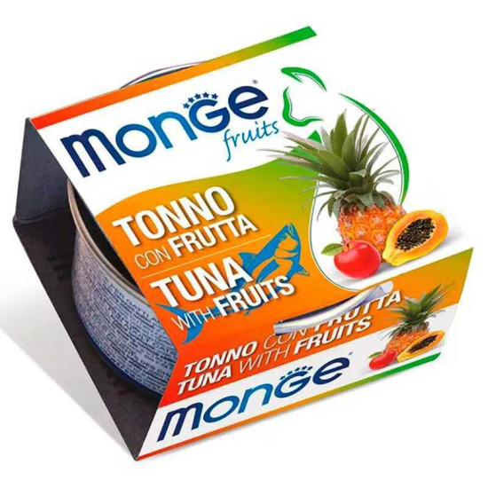 Monge Cat Fruits Tuna with Fruits (Монж Фрутс) - консервований корм для котів, з тунцем, шматочки в соусі