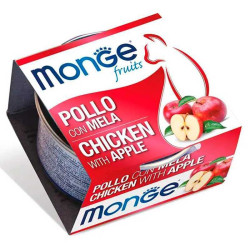 Monge Cat Fruits Chicken with Apple (Монж Фрутс) - консервований корм для котів, з куркою, шматочки в соусі