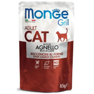 Monge Cat Grill Adult Lamb (Монж Гріл)  - консервований корм для котів, з ягням, шматочки у желе